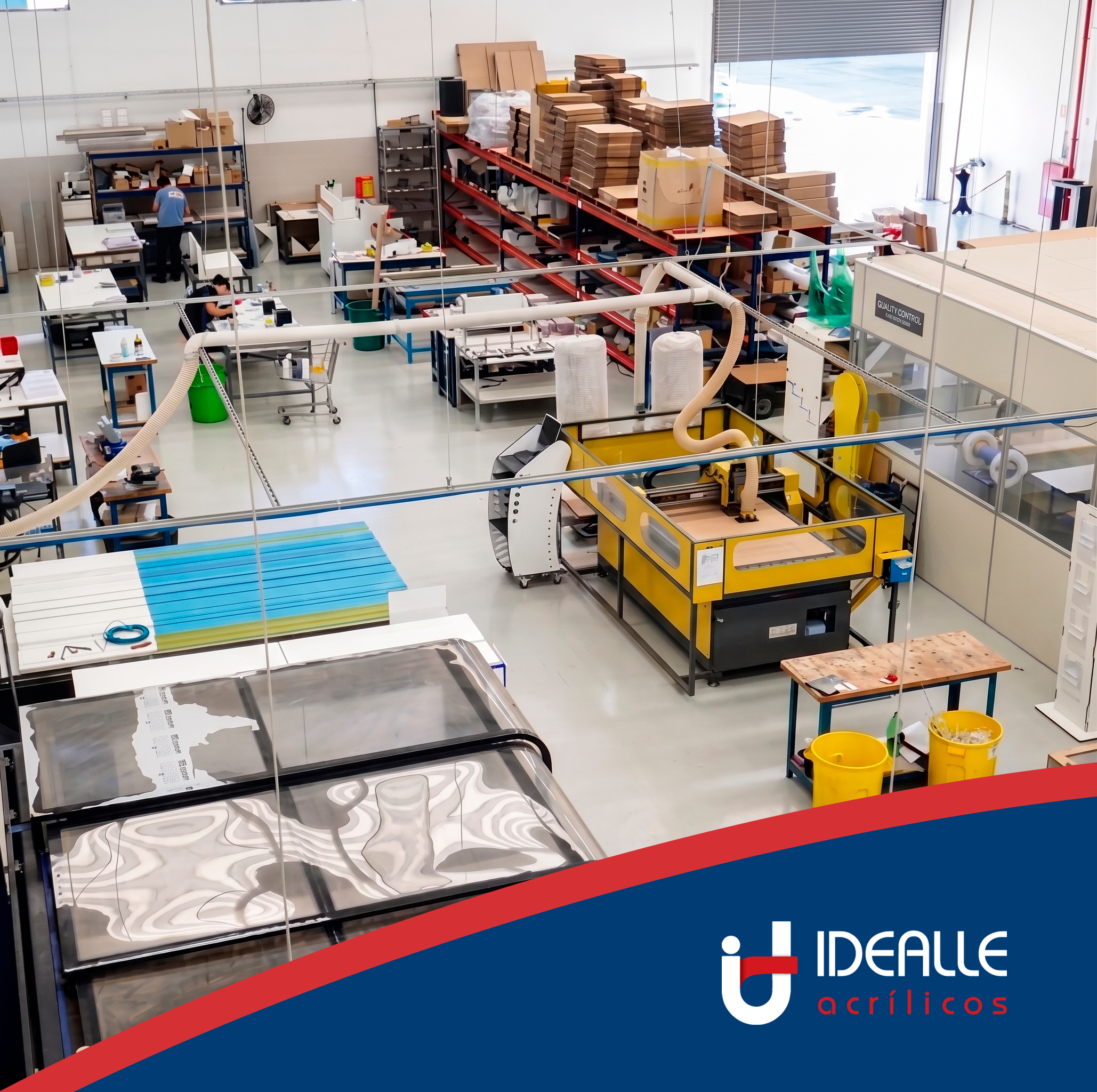 Estrutura industrial da Idealle Acrílicos